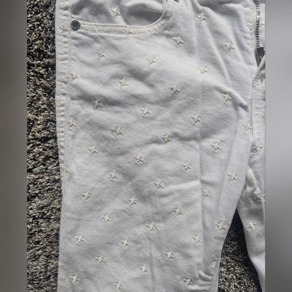 Stella McCartney White Star Embroidered Jeans Size 27 | Made in Italy Designer - Picture 2 of 9